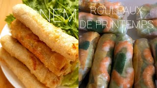 NEMS  ROULEAUX DE PRINTEMPS  egg rolls  spring rolls  spring rolls recipe  rolls [upl. by Swanhildas429]