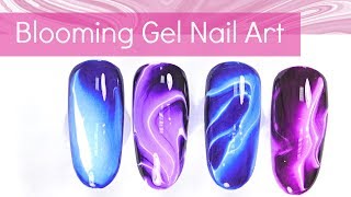 Easy Nail Art Designs with Blooming Gel [upl. by Akemaj]