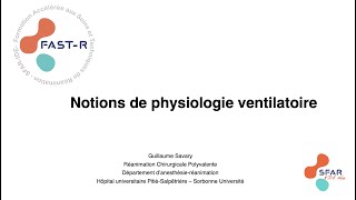 Notions de physiologie respiratoire [upl. by Ellehcam]