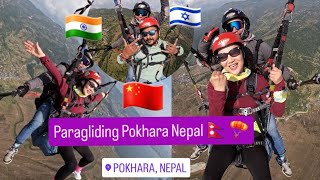 Paragliding Pokhara Sarangkot Nepal 🇳🇵Happy Passengers Enjoying [upl. by Htebasyle]