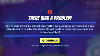 Fortnite THERE WAS A PROBLEM  We’ve encountered a critical error with your purchase Fortnite Crew [upl. by Yrreb]