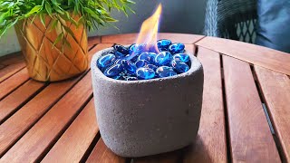 DIY Indoor Tabletop Fire Pit with Beautiful Flame  Making a Portable Ethanol Bio Fireplace [upl. by Megdal]