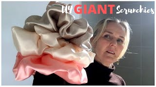 DIY GIANT Scrunchies  How to make 6 different oversized scrunchies  Didsbury Art Studio [upl. by Torrence]