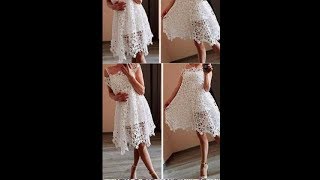 tutorial crochet vestido de boda paso a paso how to do subtitulos in several lenguage [upl. by Nilerual]