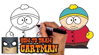 How to Draw Cartman  Southpark Art Tutorial [upl. by Schlessinger520]