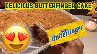 How to make a Delicious Butterfinger Cake [upl. by Lasley853]