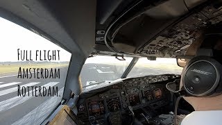 Ferry flight from Schiphol runway 36L to Rotterdam landing runway 24 [upl. by Kolva]