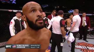 UFC 197 Demetrious Johnson Octagon Interview [upl. by Onfre327]