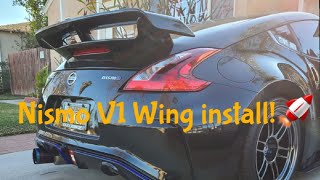 Installing a Nismo V1 Spoiler on my 370z [upl. by Nies555]