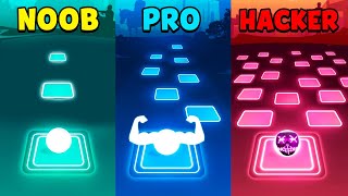 NOOB vs PRO vs HACKER  Tiles Hop EDM Rush [upl. by Ilana]