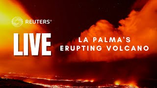 LIVE La Palmas erupting volcano [upl. by Brandice]