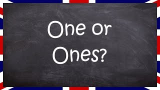 Choose One or Ones  A2 Level  English for Adults [upl. by Brownley]