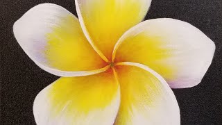 Plumeria Flower Acrylic Painting LIVE Tutorial [upl. by Saks986]