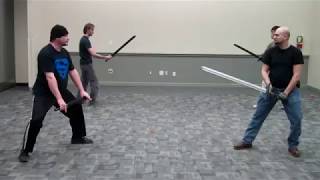 Short Sword Vs German Longsword Battle Within Team Slayer [upl. by Ayatnohs758]