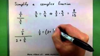 Basic Math  Simplify a complex fraction [upl. by Adrea207]