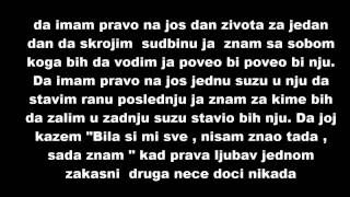 Sasa Matickad ljubav zakasni text [upl. by Ornie]