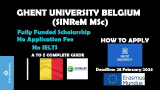 GHENT University Belgium  GHENT University Application Process  SINReM [upl. by Cynarra]