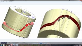 Straight Groove on Cylindrical Surface  SolidWorks Tutorial [upl. by Esahc]