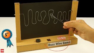 How to Make Buzz Wire Game at Home [upl. by Naujud]