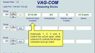 Testing Auto Transmission with VCDS Software via VAGCOM Cable [upl. by Edlun]