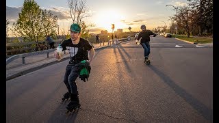 Inline skating rollerblading team skating [upl. by Enelec]