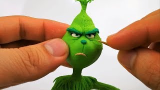 Como Hacer al Grinch Escultura con Plastilina  How to the Grinch in clay DIY  DibujAme Un Navidad [upl. by Milena]