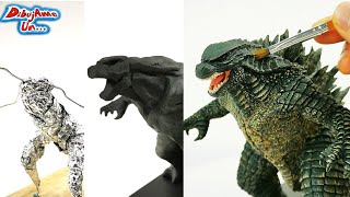 GODZILLA vs KONG de Escultura de plastilina  Sculpting Godzilla in clay  DibujAme Un [upl. by Darwin]