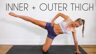 10 min INNER amp OUTER THIGH BURN Workout No Equipment [upl. by Nylimaj]