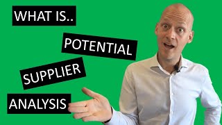 How to assess new suppliers  Potential Supplier Analysis [upl. by Ahsitil]