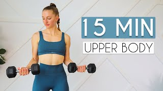 15 MIN Full UPPER BODY Workout Tone amp Sculpt At Home [upl. by Kirbie]