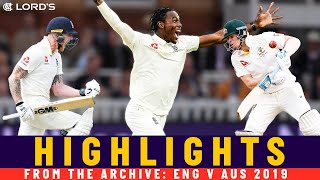 Smith v Archer Stokes Ton amp Labuschagnes Ashes Debut  Classic Match  Eng v Aus 2019  Lords [upl. by Yekciv]