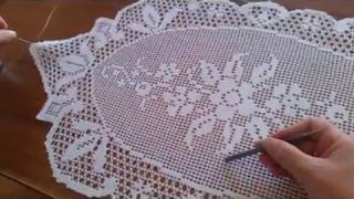 Crochet tablecloth tutorial [upl. by Wilcox]