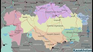 map of Kazakhstan [upl. by Alduino]