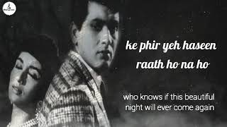 Lag jaa gale 1964 lyrics with English translation [upl. by Lebar]