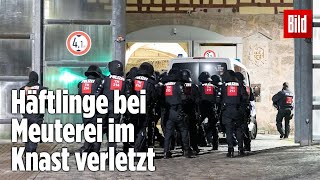 Gefängnismeuterei Polizei stürmt Knast in Thüringen  JVA Untermaßfeld [upl. by Beberg987]