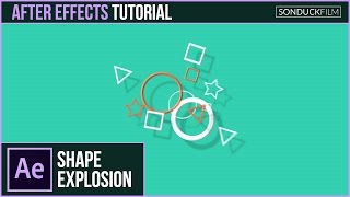 After Effects Tutorial 2D Shape Particle Explosion  Motion Graphics [upl. by Cacka]