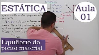 Estática  Aula 01 Equilíbrio do ponto material [upl. by Relyuc287]