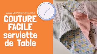 Tuto Couture facile Serviettes de table [upl. by Morgana]