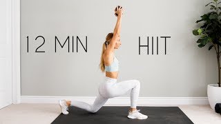 FULL BODY FAT BURNING HIIT 12 Min At Home Workout [upl. by Jenilee]